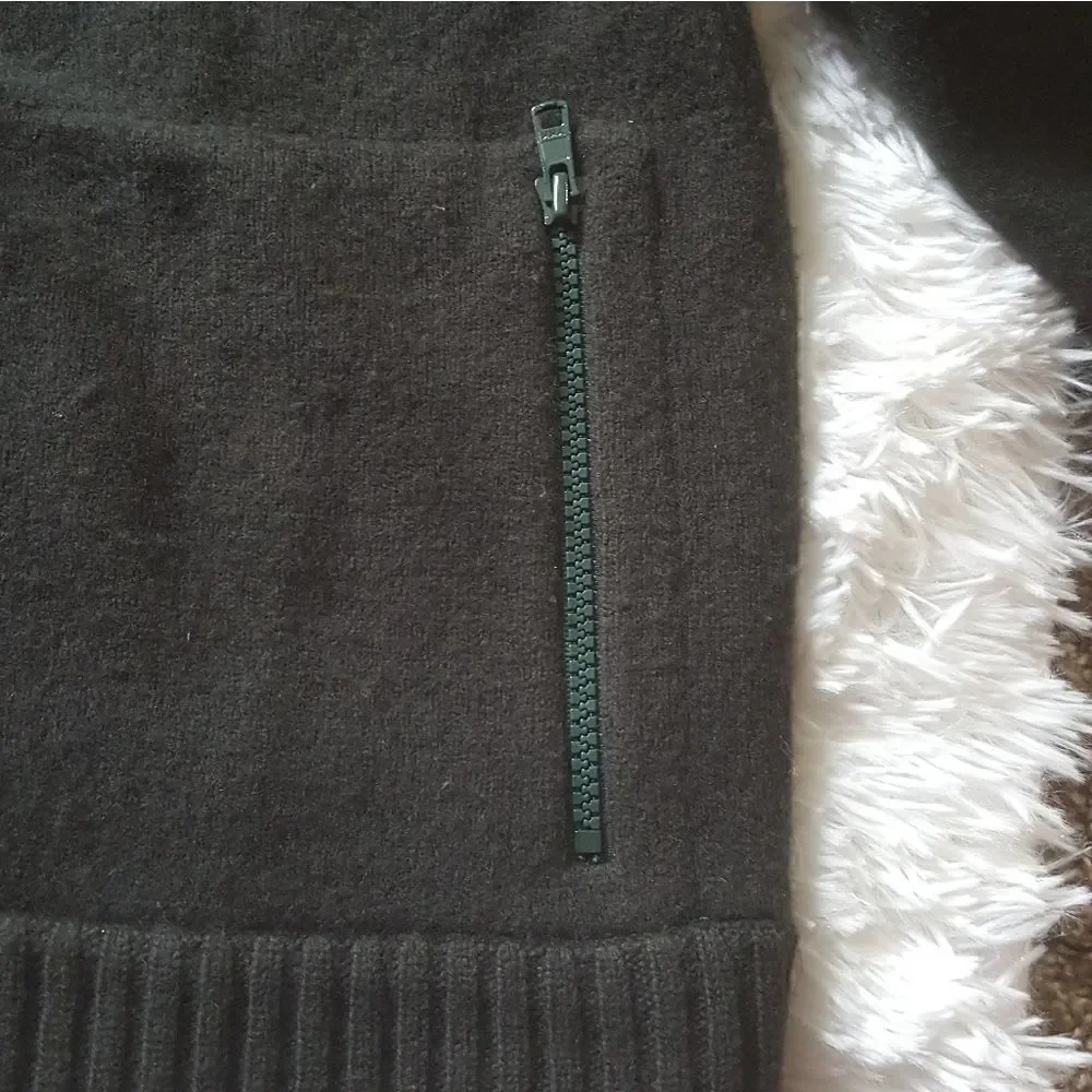 J. Crew Lambswool Jacket Ribbed Hem Winter Zip Front Pockets Mens‎ Size Medium